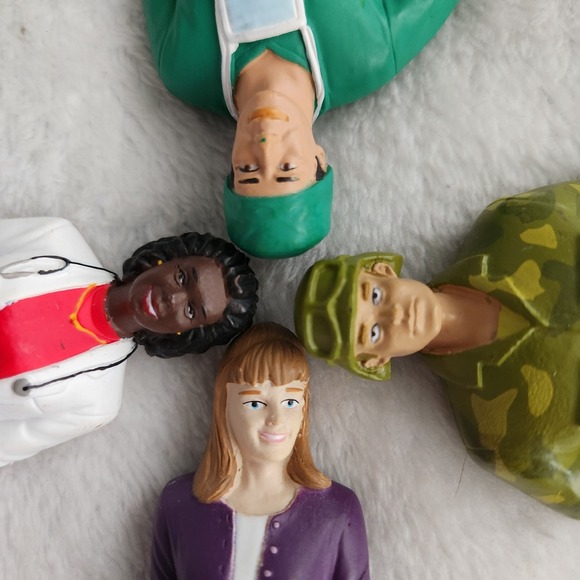 Lakeshore Block Play People Community 4 Workers Teacher  Soldier Doctor Nurse - Picture 8 of 10